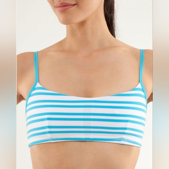 Lululemon Daily Bra Twin Stripe Spry Blue / Spry Blue Size 4–6 (S) - Picture 1 of 7